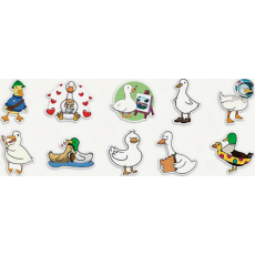 Cartoon Duck Stickers 10's - Sold Assorted 